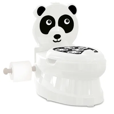 JAMARA Meine kleine Toilette Panda mit Spülsound und Toilettenpapierhalter