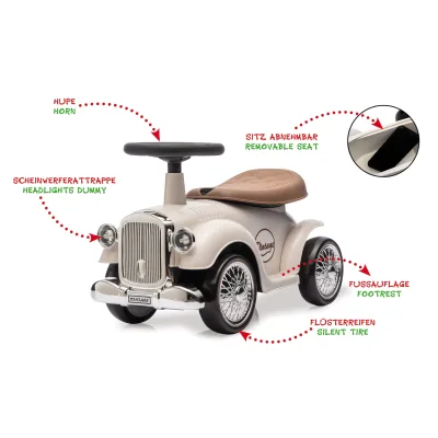JAMARA Rutscher Classic Car weiß