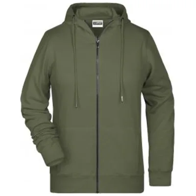 James & Nicholson Damen Sweat-Jacke mit Kapuze 8025 Gr. M olive