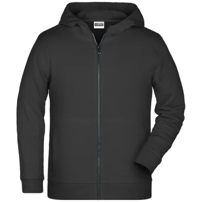 James & Nicholson Kinder-Sweatjacke mit Kapuze 8026K Gr. 2XL black