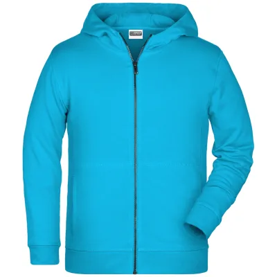James & Nicholson Kinder-Sweatjacke mit Kapuze 8026K Gr. XS turquoise