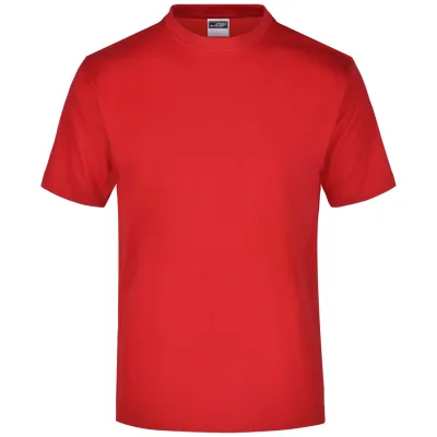 James & Nicholson Komfort-T-Shirt aus Single-Jersey Herren JN001 Gr. L tomato