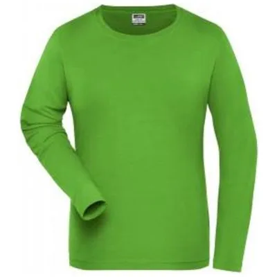 James & Nicholson Langarmshirt Damen JN1803 Gr. S lime-green
