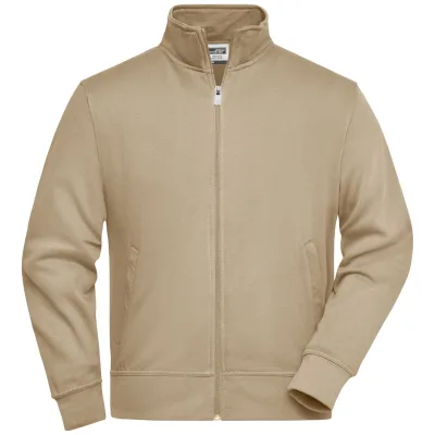 James & Nicholson Sweatjacke JN836 Gr. S stone