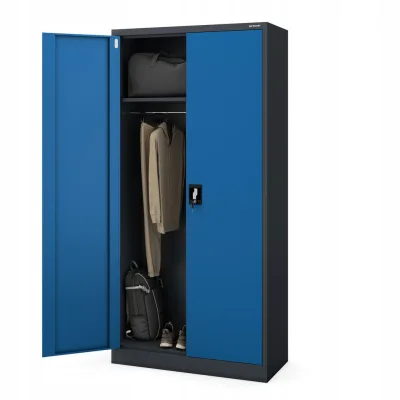 Jan Nowak Mehrzweckschrank Blau, Anthrazit 90x185x45 cm