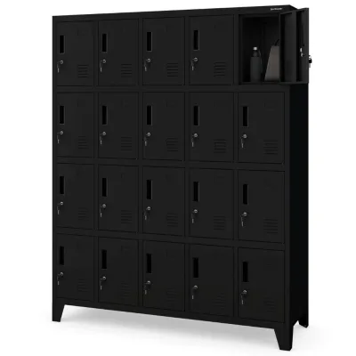 Jan Nowak Schliessfachschrank Schwarz 136x172x45 cm