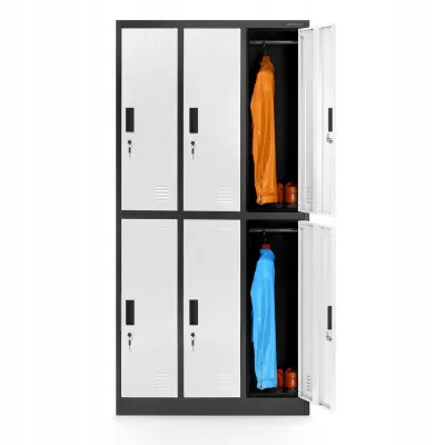 Jan Nowak Schliessfachschrank Weiß, Anthrazit 90x185x45 cm