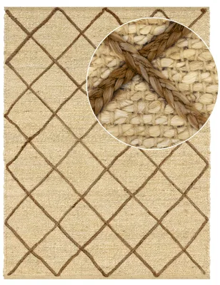 Jute-teppich Sakira creme 80x250 cm