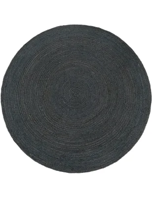 Jute-teppich Vibora anthrazit 80 cm rund