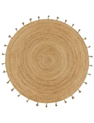 Jute-teppich Vibora beige 120 cm rund