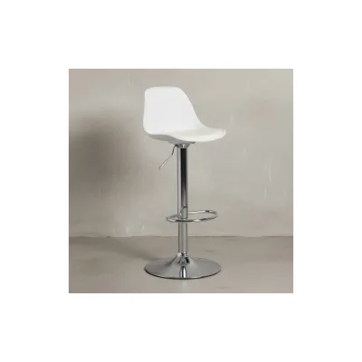 KADIMA DESIGN Barhocker BERN, Lederoptik, verchromtes Gestell, 360° drehbar, max. 110 kg Belastung