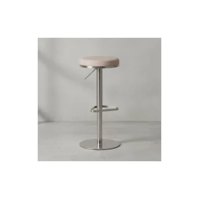 KADIMA DESIGN Barhocker ELBE, höhenverstellbar, gepolsterte Sitzfläche, Triangel Fußablage, max. 110 kg Belastung