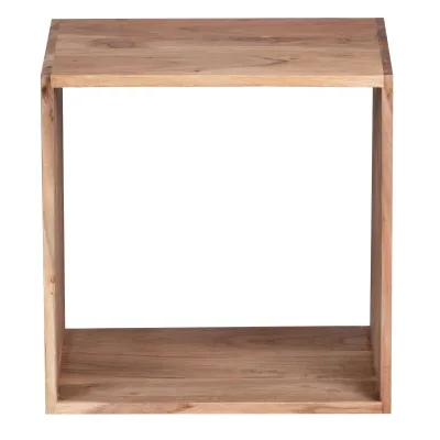 KADIMA DESIGN Cube Regal NAKO: Massivholz, Beistelltisch/Bücherregal, vielseitig, pflegeleicht