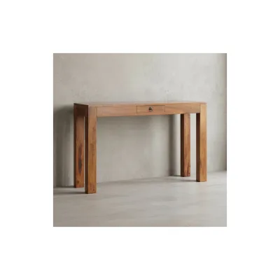 KADIMA DESIGN Konsolentisch "NAKO": Landhausstil, Schublade, Akazienholz, 40 cm Tiefe, vielseitig einsetzbar.