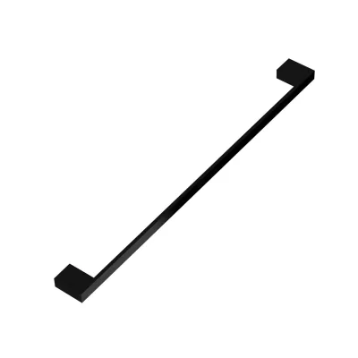 kalb   Handtuchhalter Lenn mit langer Stange und beidseitig befestigt für Wand, große Möbel, schwarz, Aluminium, Länge: 800mm, Höhe: 25mm, Tiefe: 60mm