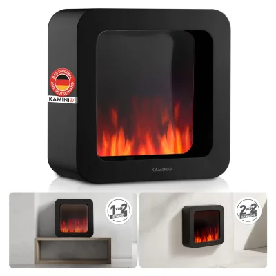 KAMINIO KAMINIO Elektrischer Tischkamin MIA XL - Dekoratives Elektro-Tischfeuer  - Schwarz
