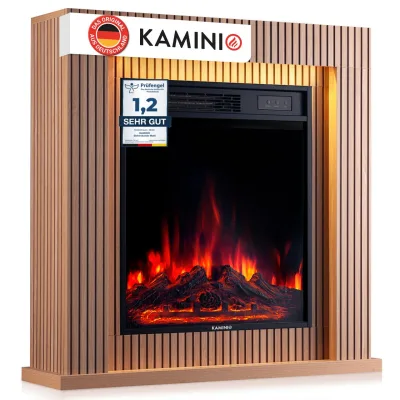 KAMINIO KAMINIO Elektrokamin MATTI - Elektrischer Standkamin - 32 Zoll, Paneel