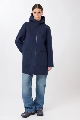 Kapuzenjacke aus Wollwalk
