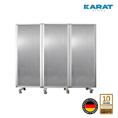 Karat office Doppelseitige Trennwand   3-teilig   Semi-Transparent