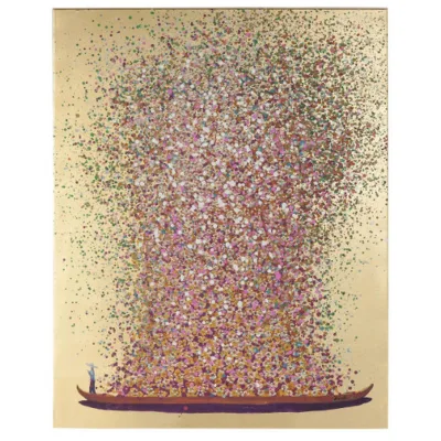 Kare-Design Bild Rosa, Gold, Bordeaux 120x160x3.5 cm