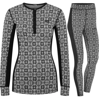 Kari Traa Rose Skiunterwäsche-Set, Damen, schwarz