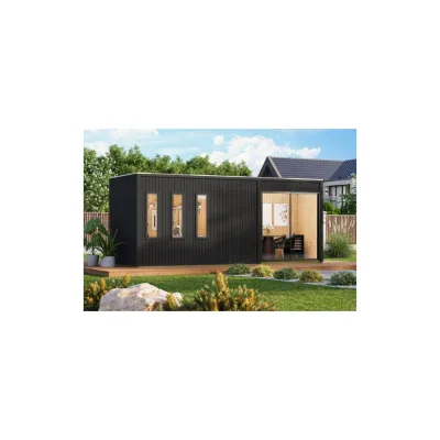 Karibu Homeoffice Haus Wiesel 3 schwarz