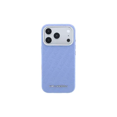 Karl Lagerfeld Grained Allover Logo Metal iPhone 18 Pro / 17