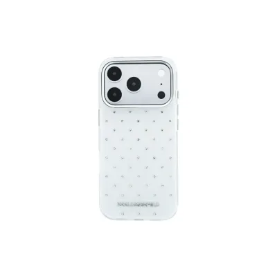 Karl Lagerfeld IML Strass Allover iPhone 18 Pro / 17 Pro Weiß