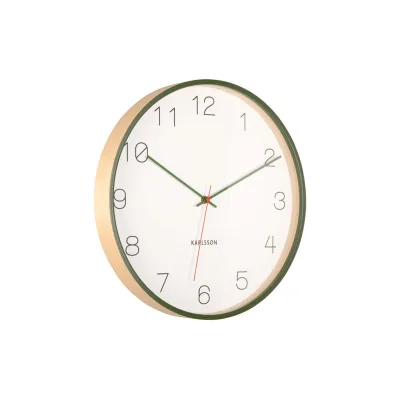 Karlsson Wanduhr Grün 40x40x5 cm