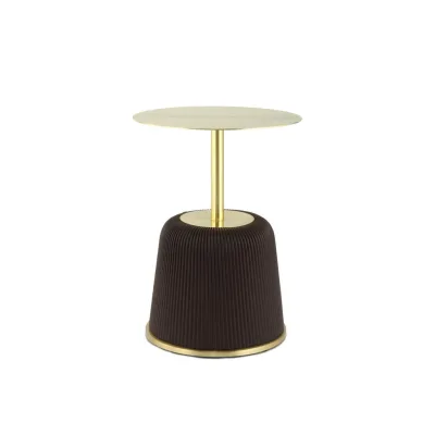 Kayoom Beistelltisch Braun, Gold 55 cm