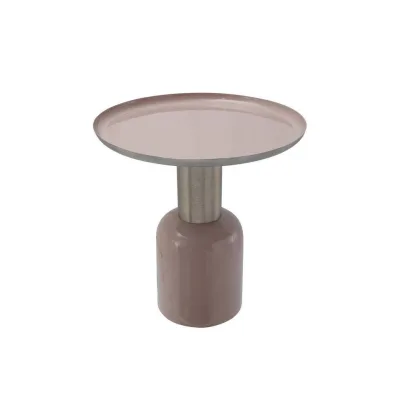 Kayoom Beistelltisch Silber, Altrosa 52 cm