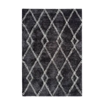 Kayoom Hochflorteppich Anthrazit 200x290 cm