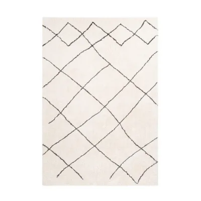 Kayoom Hochflorteppich Orlando 525 Elfenbein Creme 200x290 cm