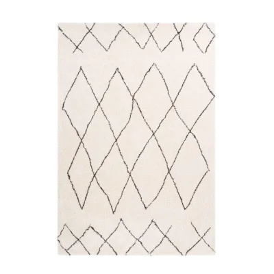 Kayoom Hochflorteppich Orlando Creme, Beige 120x170 cm