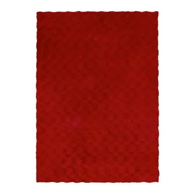 Kayoom Hochflorteppich Rot 80x150 cm