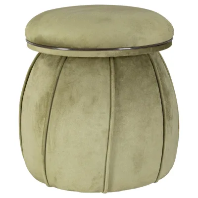 Kayoom Hocker Graphit, Grün 55 cm