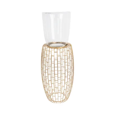 Kayoom Kerzenhalter Gold 28x73x28 cm
