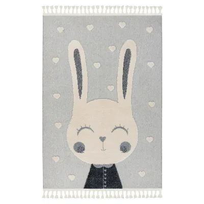 Kayoom Kinderteppich Grau 120x170 cm