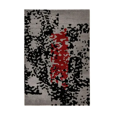 Kayoom Teppich Naila 300 Schwarz / Rot Rot, Schwarz 120x170 cm
