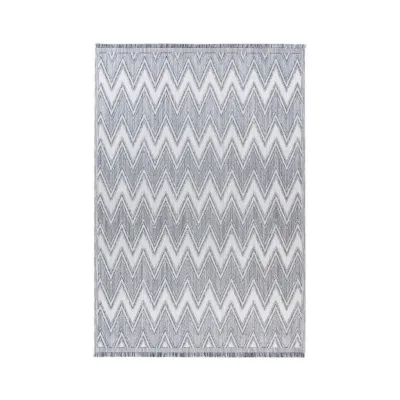 Kayoom Teppich Sarai 225 Grau / Weiß Grau, Weiß 160x230 cm