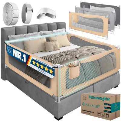 KESSER® Bettgitter Bettschutzgitter Rausfallschutz für Boxspring- und Kinderbetten