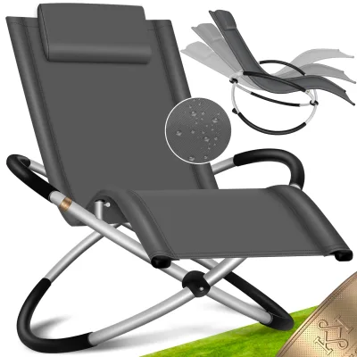 KESSER® Relaxliege Liegestuhl   Gartenliege   Gartenstuhl   Klappstuhl faltbar   Schwungliege   Schaukelsessel   ergonomische Relaxsessel   wetterfest   180 kg Belastung   174 x 78 x 89 cm