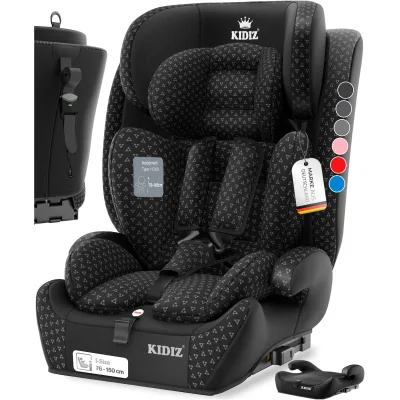 KIDIZ® Autokindersitz Triangle Premium Kindersitz mit Isofix Kinderautositz   Autositz Sitzschale   9 kg - 36 kg 1-12 Jahre   Gruppe 1/2/3   universal   zugelassen nach ECE R129/03
