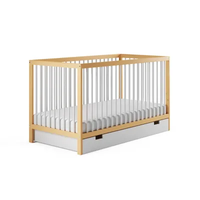 Kids Collective Babybett Natur, Weiß 60x120 cm