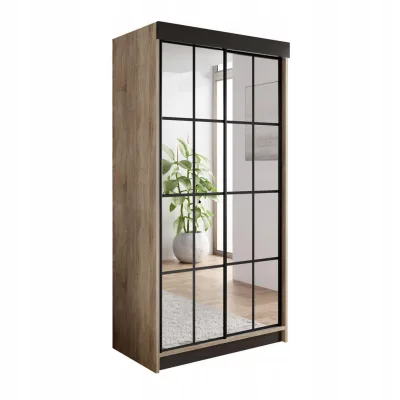 Kier Furniture Schiebetürenschrank Sonoma Eiche 100x200x62 cm