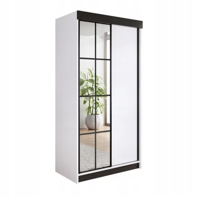 Kier Furniture Schiebetürenschrank Weiß 100x200x62 cm