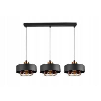 kiki design Pendelleuchte Schwarz, Gold, Kupfer 80x70x20 cm