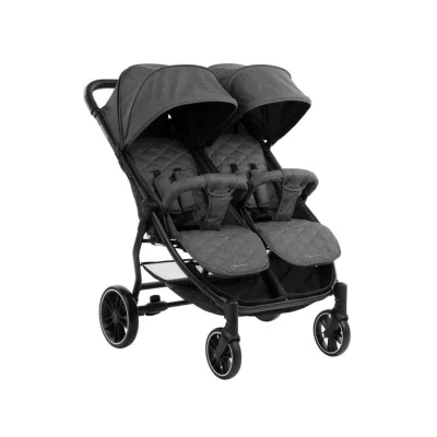 Kikka boo Geschwisterkinderwagen Grau 73x104x79 cm