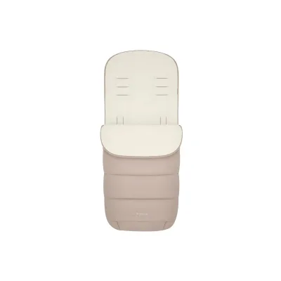 Kikkaboo Fußsack Classic für Kinderwagen Fleece Reißverschluss wasserabweisend hellbraun