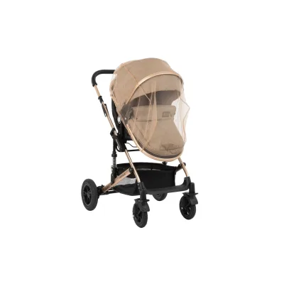 Kikkaboo Moskitonetz Kinderwagen, Insektenschutz, Universalgröße Mückennetz Tüll beige